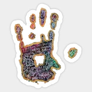 Hand from I will Fight Sticker